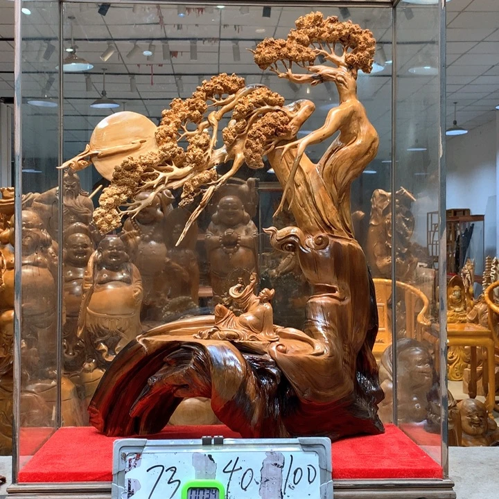 灵***瑞木工艺品摆件不包邮