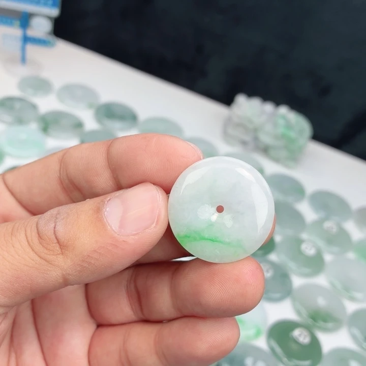 翡翠未镶嵌颈饰缅甸天然A货翡翠27.8-5.5