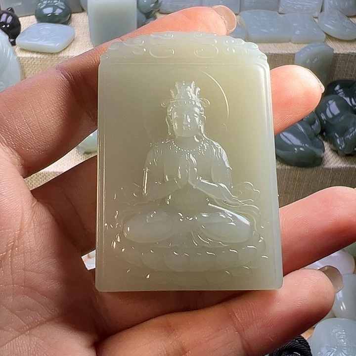 风***云和田玉未镶嵌颈饰