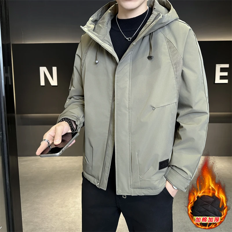 TUCANO/啄木鳥男士外套加棉加厚保暖舒适连帽工装青年夹克潮牌