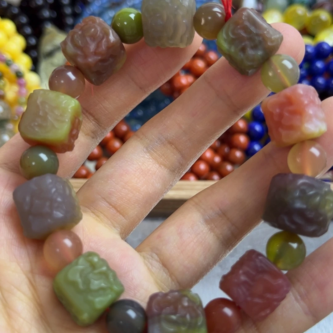 玛瑙/玉髓足铂镶嵌手链矿坑