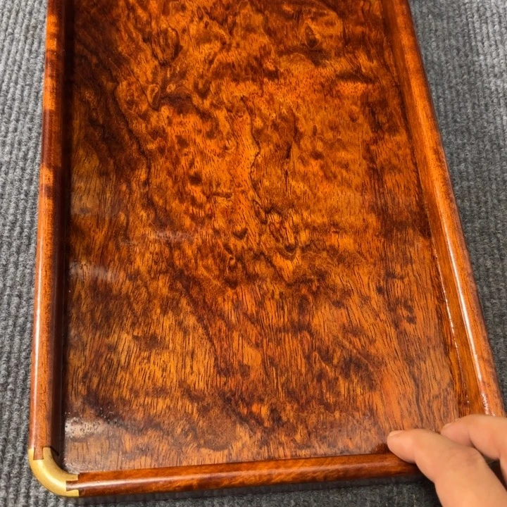曾***辉木缅甸花梨独板托盘