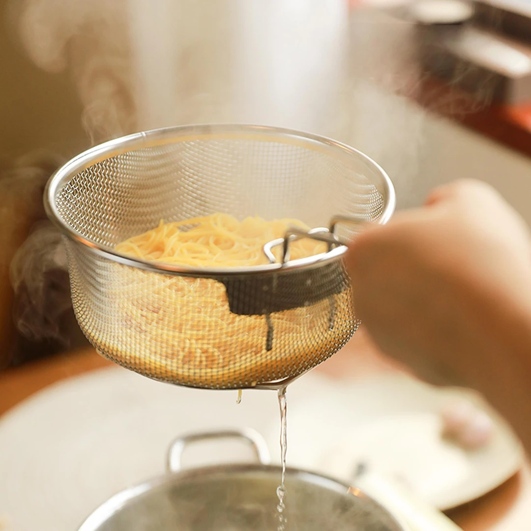 邻可 可拆手柄304不锈钢油炸篮滤油筛