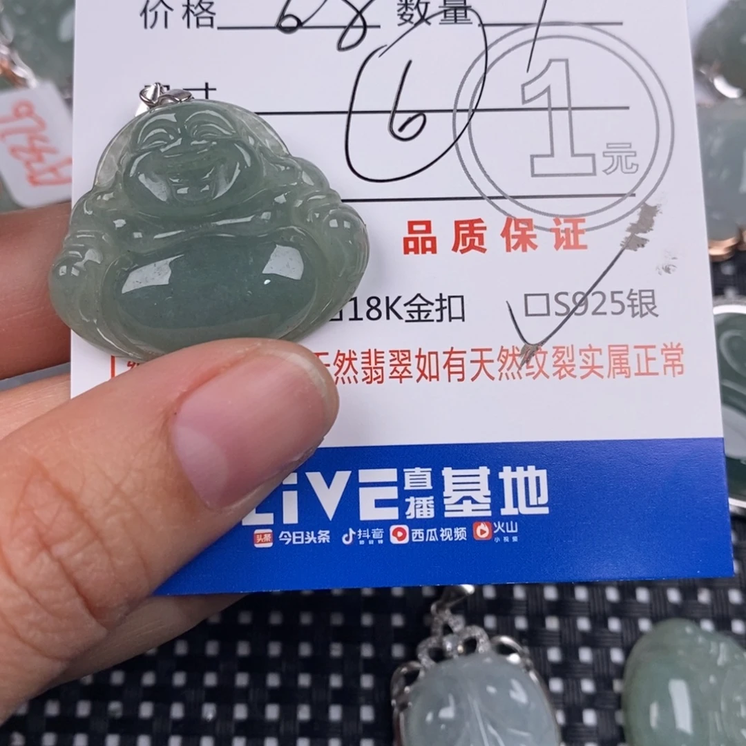 霞****翡翠银S925镶嵌颈饰