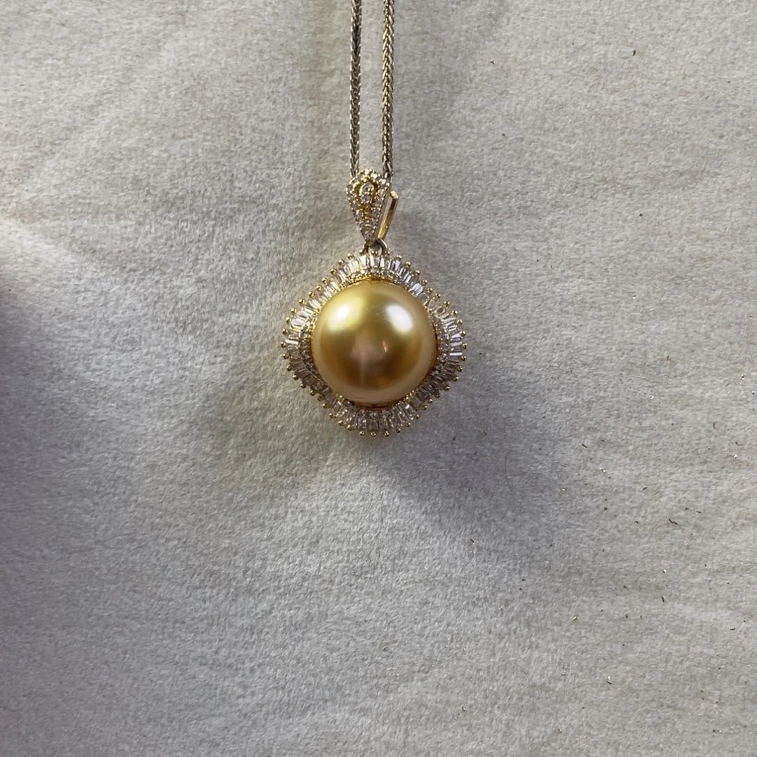 银S925镶嵌颈饰海水珍珠