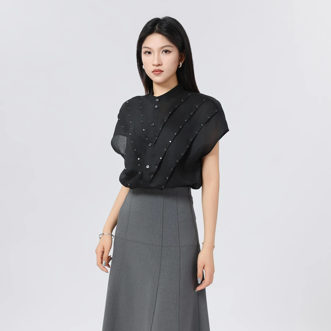 AMASS/阿玛施春夏新中式衬衫极简风百搭设计感休闲衬衫上衣530031