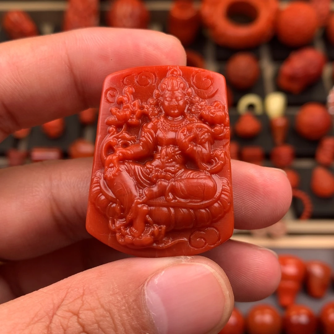 南红玛瑙未镶嵌雕刻牌子27+