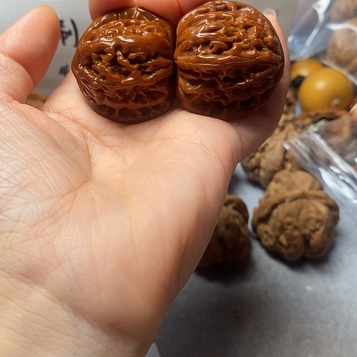 吊坠文玩核桃白狮
