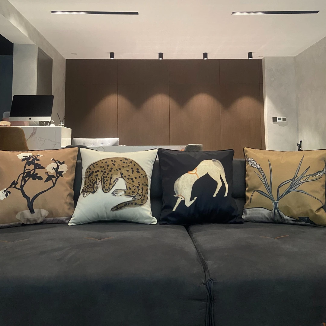 复古新中式客厅沙发抱枕民宿靠垫欧式风格高级感靠枕不含芯枕靠套