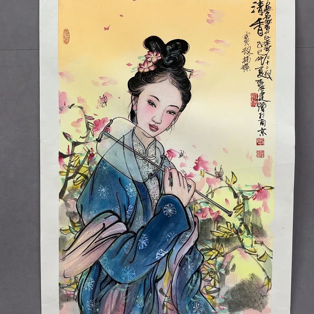 国画艺术家真人手绘