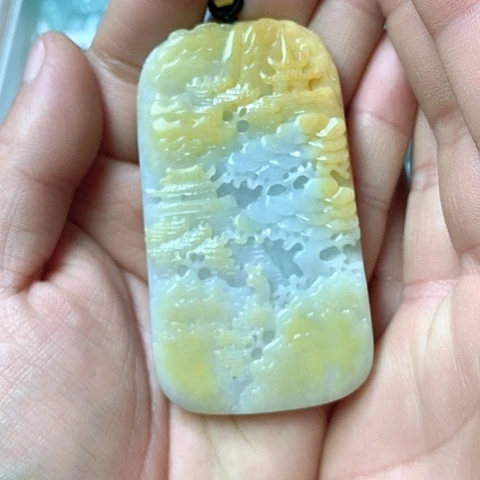 翡翠颈饰未镶嵌天然缅甸翡翠a货