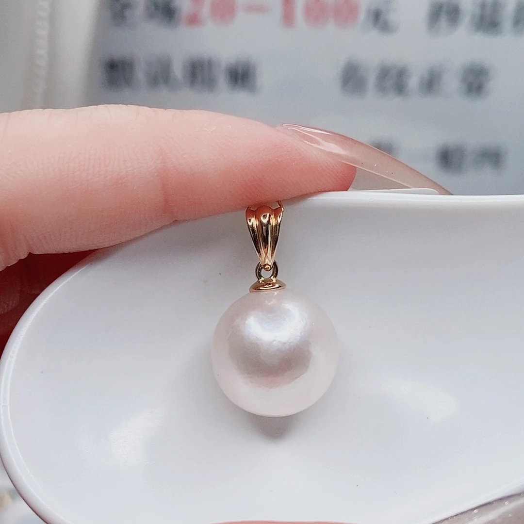 吊坠(不含链)银S925镶嵌淡水珍珠