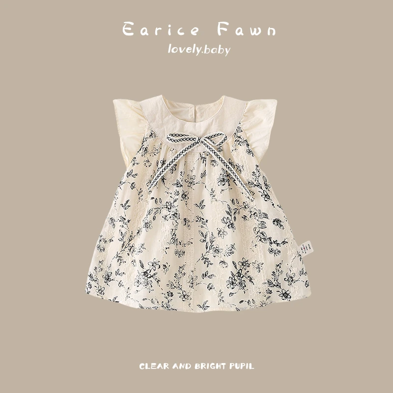 XZ婴儿衣服夏装女宝宝满月百天碎花连体衣公主洋气可爱包屁裙哈衣