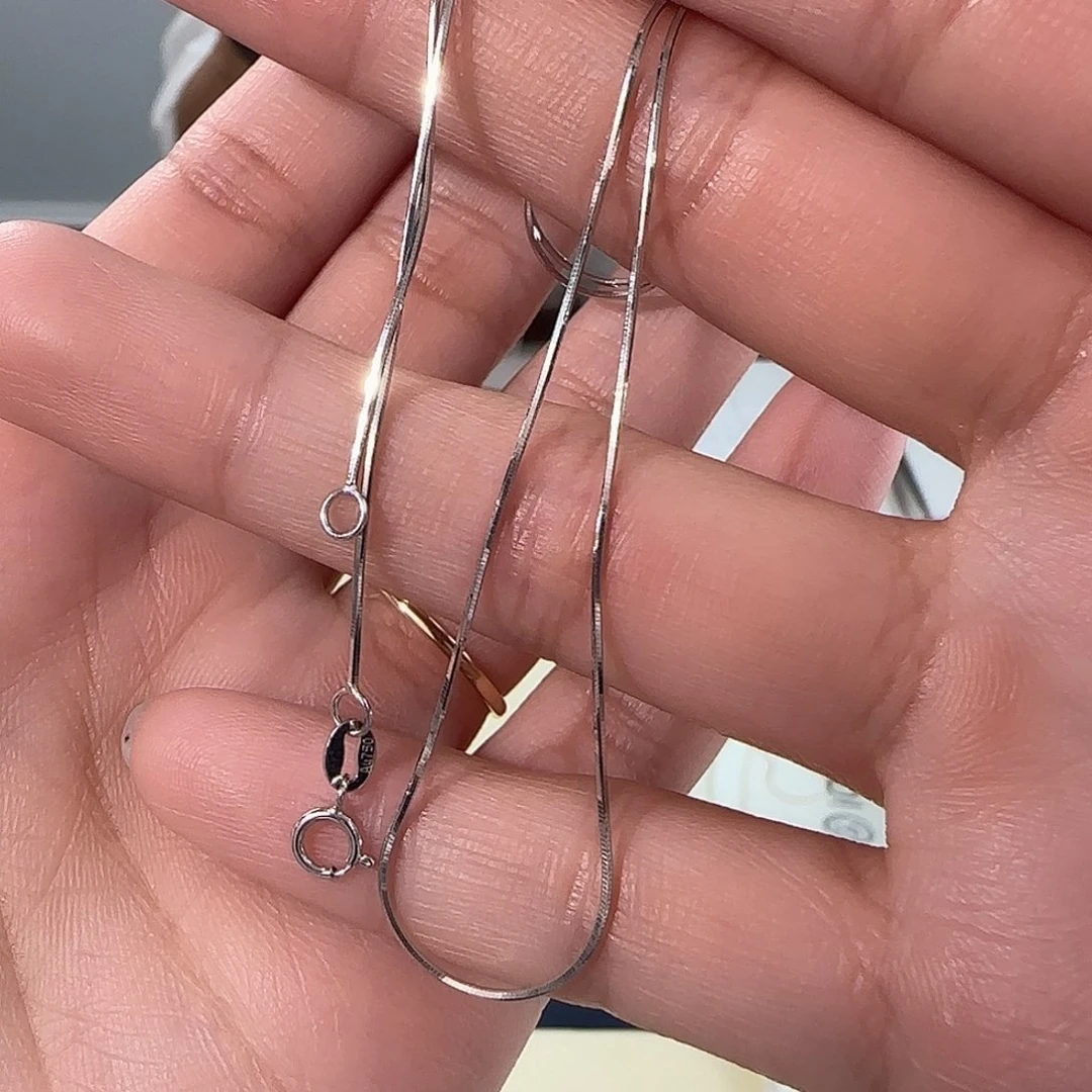 合成钻石颈饰18K金镶嵌蛇骨链