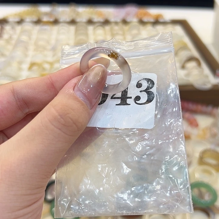 玛瑙/玉髓戒指合金43港18