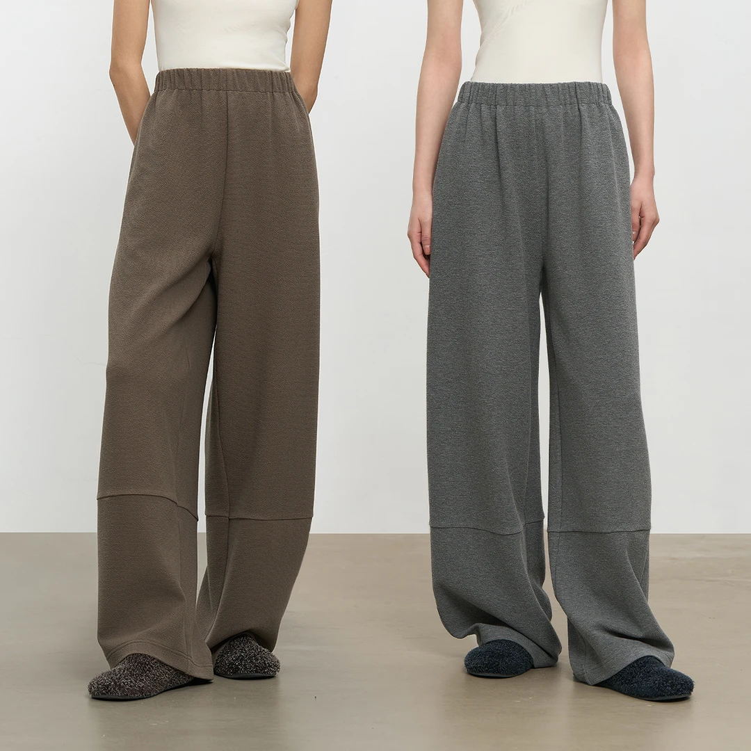 CEMO 精梳棉空气层 高腰松紧腰气球裤阔腿香蕉休闲裤女CM20525024