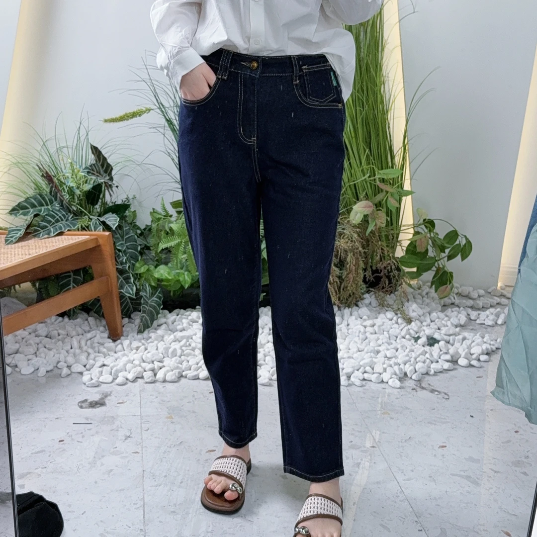 薄款显瘦百搭高腰厚款长裤牛仔裤阔腿春季夏季秋季直筒裤