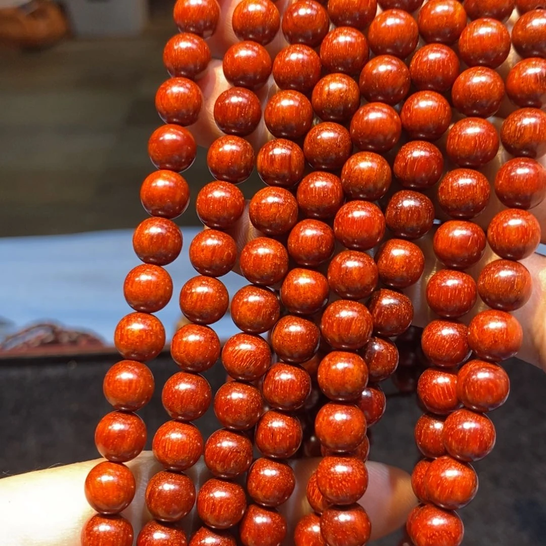 小叶紫檀手串/手链0.8鸡血麟