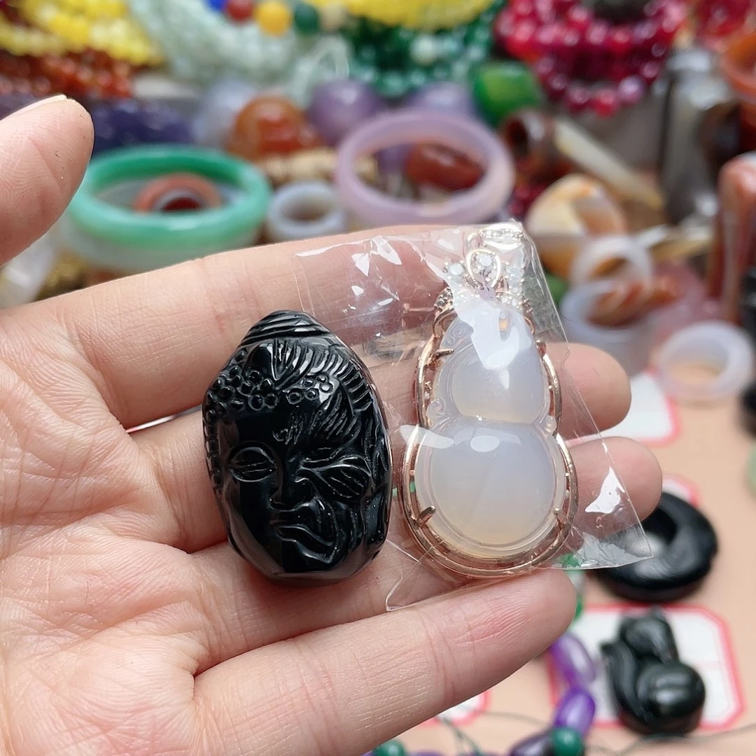 玛瑙/玉髓颈饰合金风****