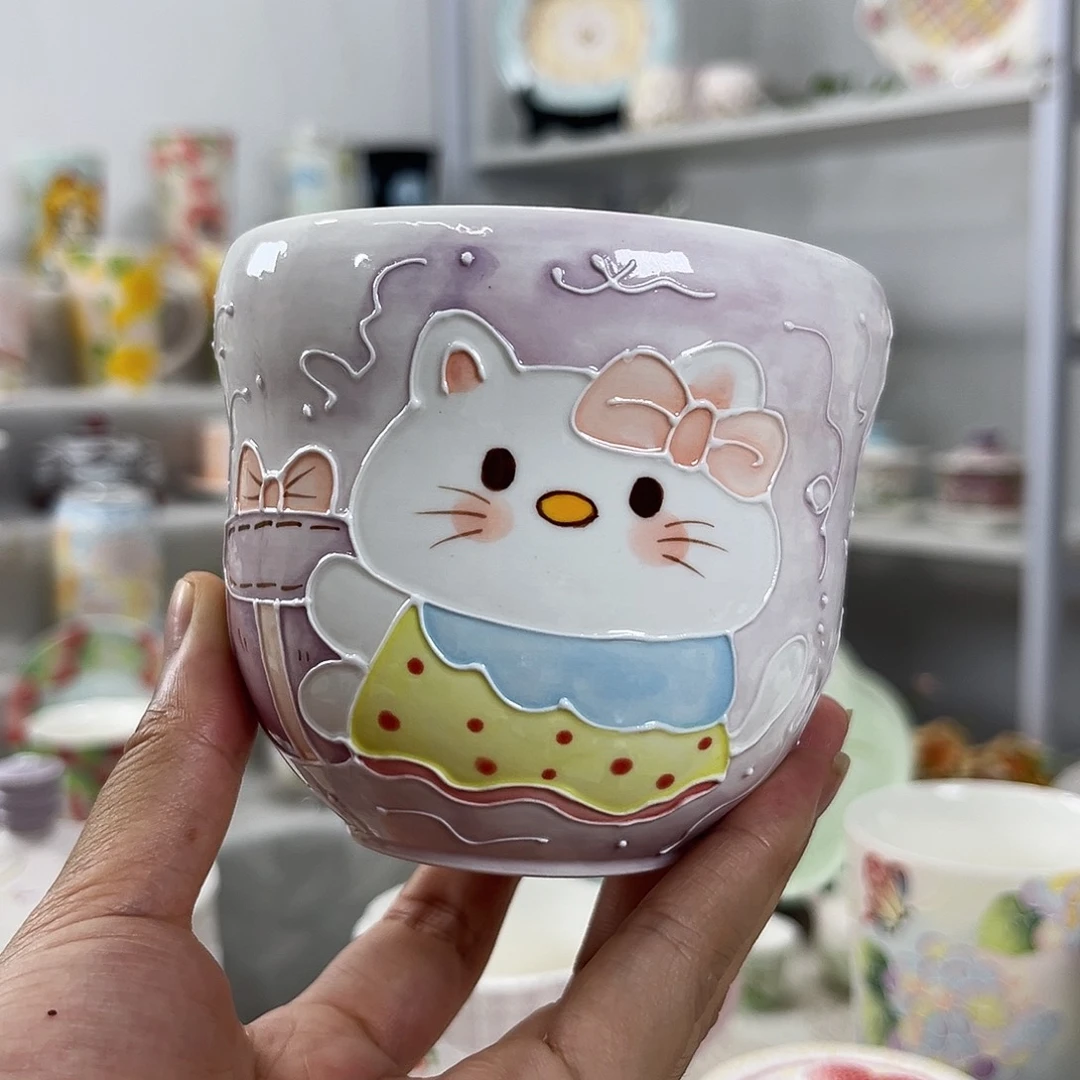 手绘高温釉下彩陶瓷