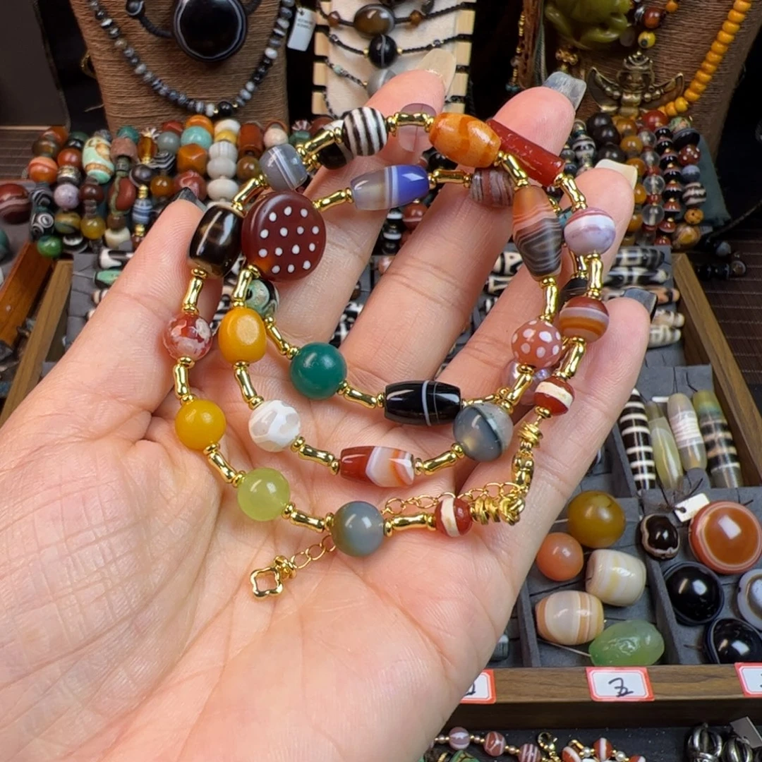 玛瑙/玉髓未镶嵌项链