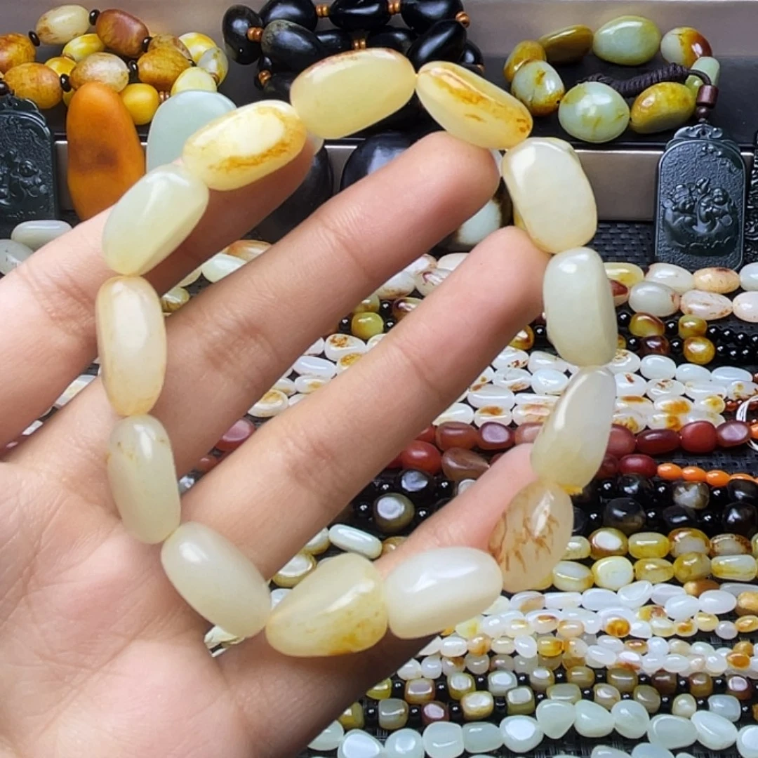 和田玉未镶嵌手链