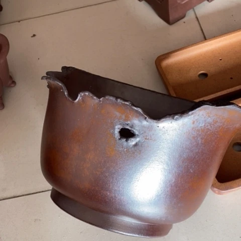 紫砂宜兴紫砂花盆