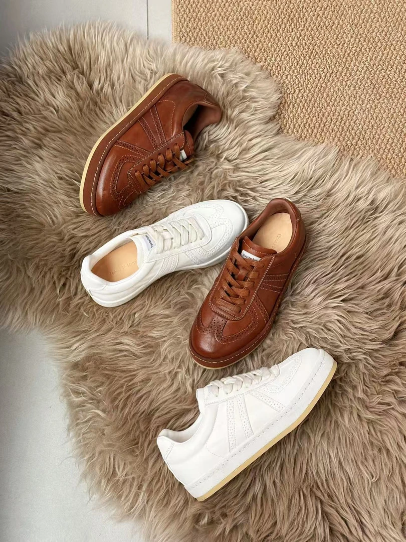 【西红氏联盟】水洗马皮~2026春新款复古外马内羊德训鞋女跟高2.5cm