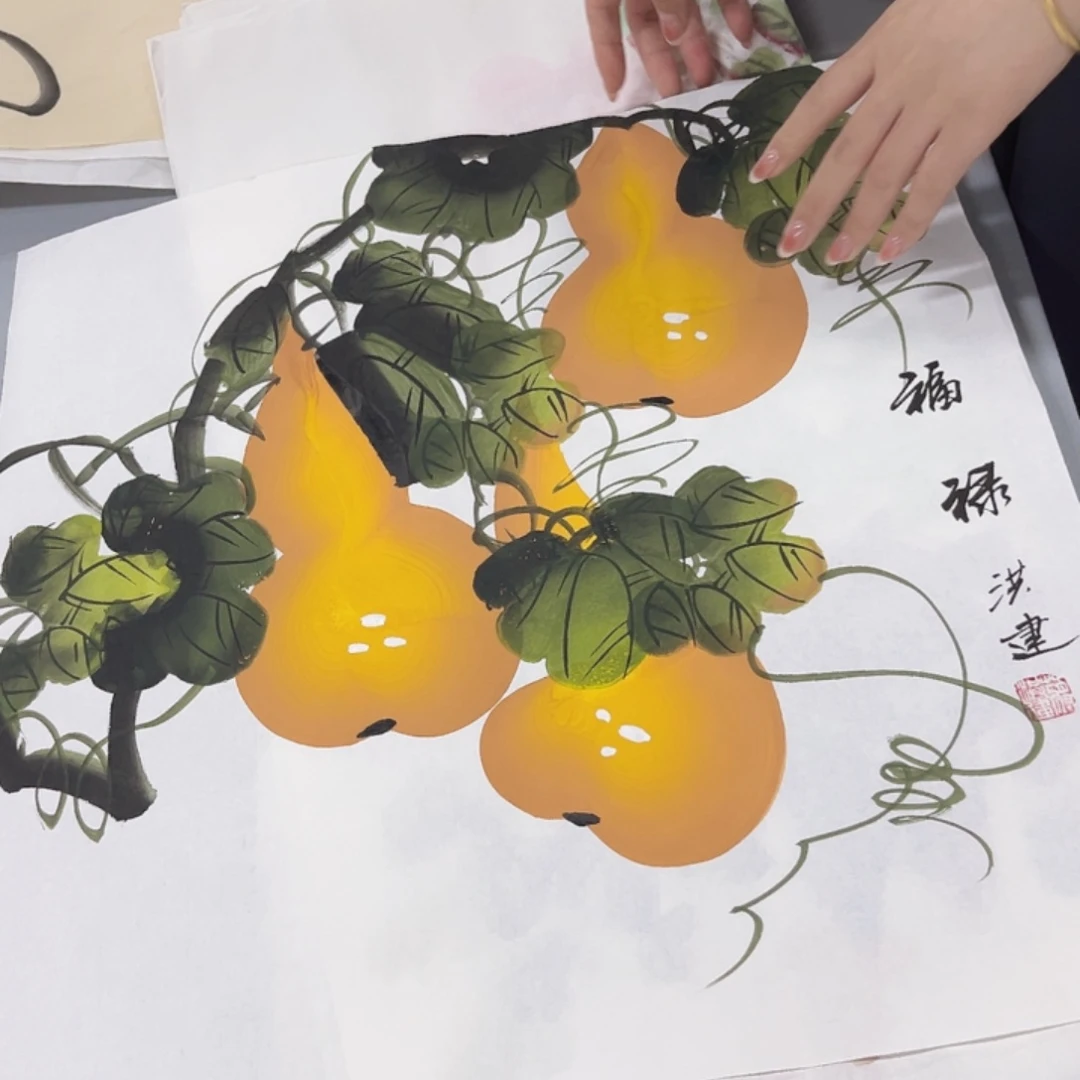 国画国画老师手绘作品