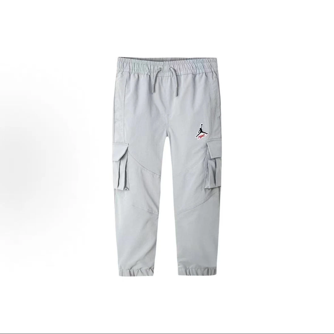 AIR JORDAN梭织防风长裤 幻影灰色 中小童DV0887-077/DV0889-077