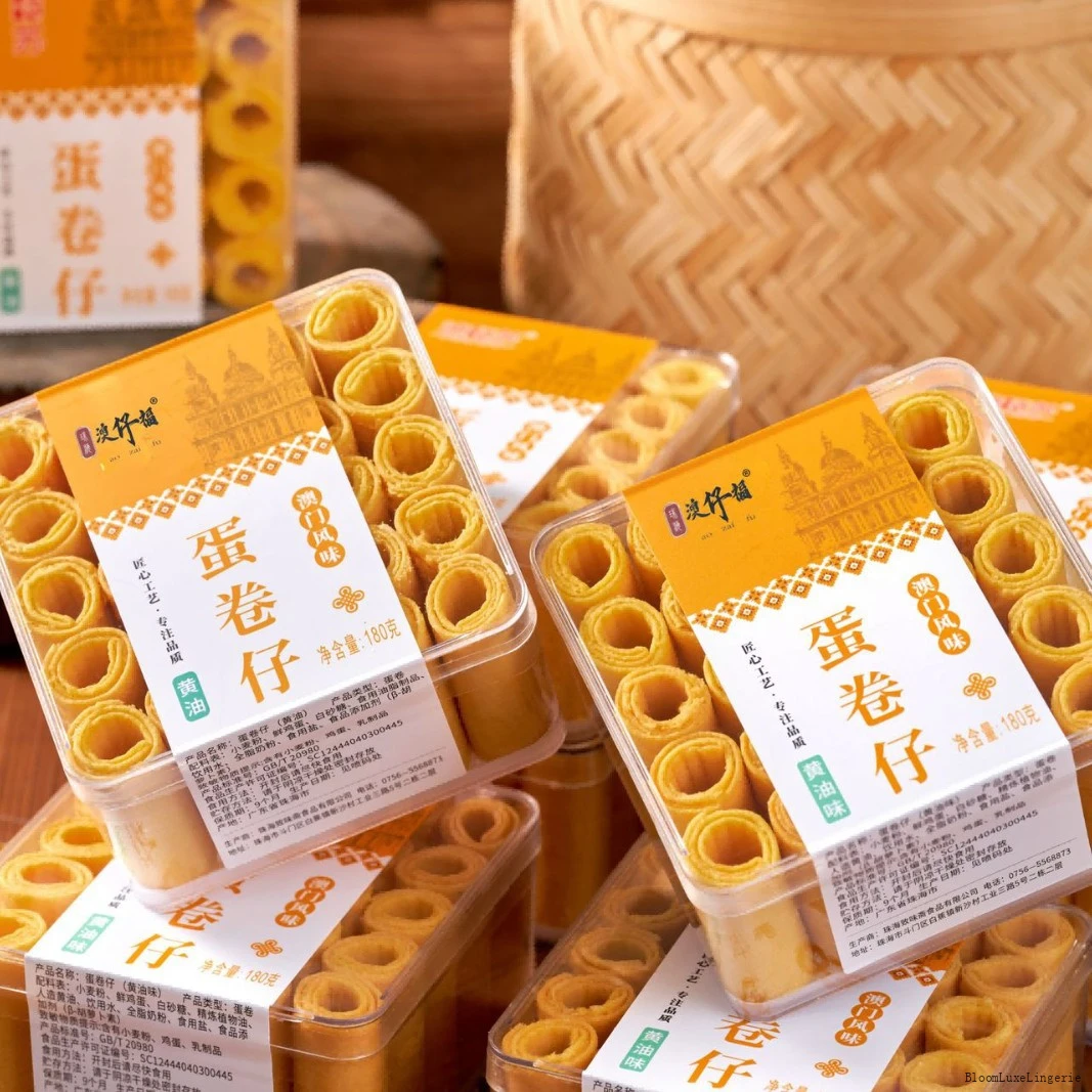 经典粤式传统手工特产海苔风味蛋卷呈现老广韵味饱含澳门风情是极