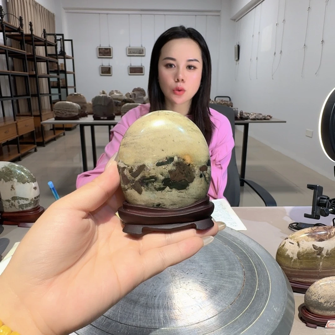 长江画面石精品摆件