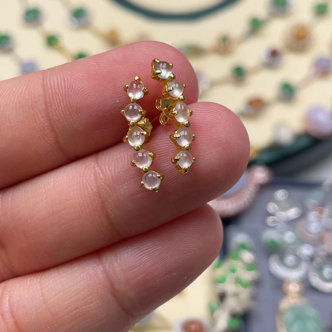 翡翠戒指银S925镶嵌纯天然缅甸翡翠