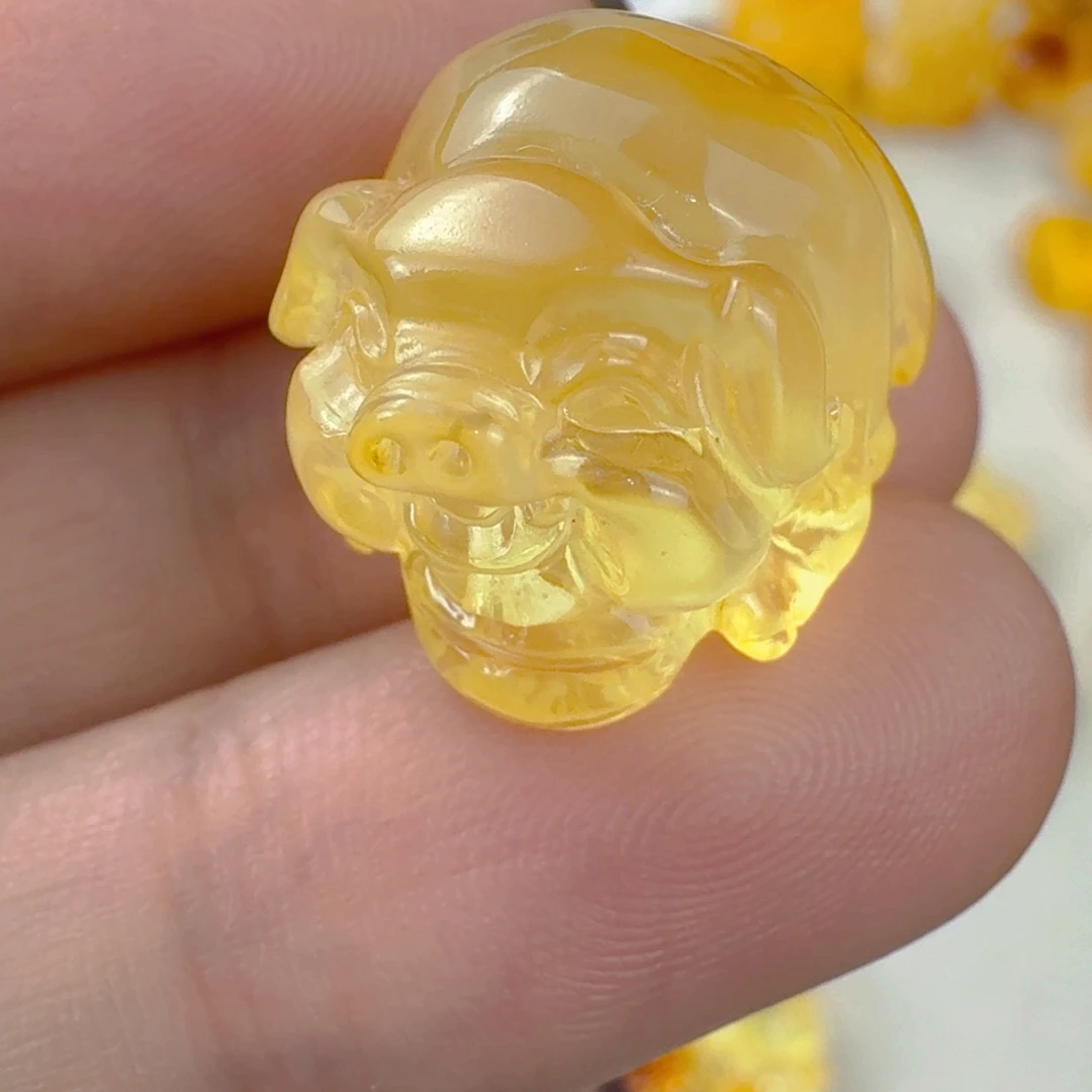 蜜蜡未镶嵌裸石全品吊坠孔 16×13.8×10.2mm