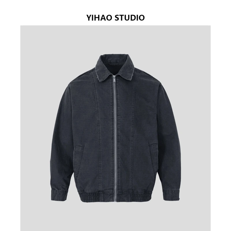 2025春季新款男士水洗复古休闲夹克时尚百搭宽松美式vintage外套
