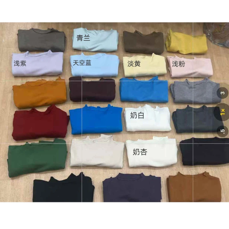 F·【多色打底】软糯亲肤修身半高领不锁边纯色打底毛衣