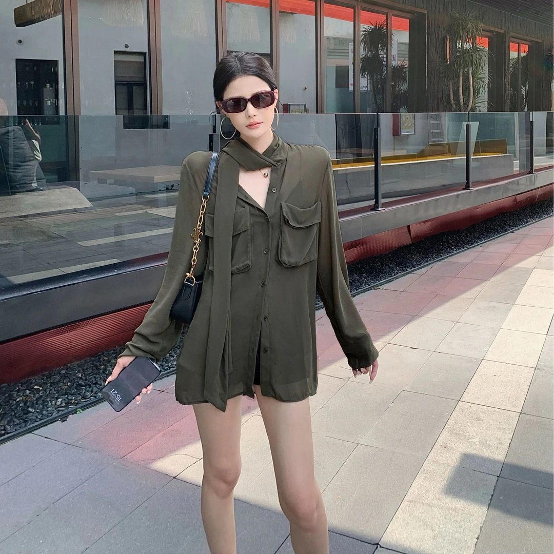 【ZACOCO】2025夏季洋气高贵慵懒气质别致独特ins欧美挂脖上衣3152