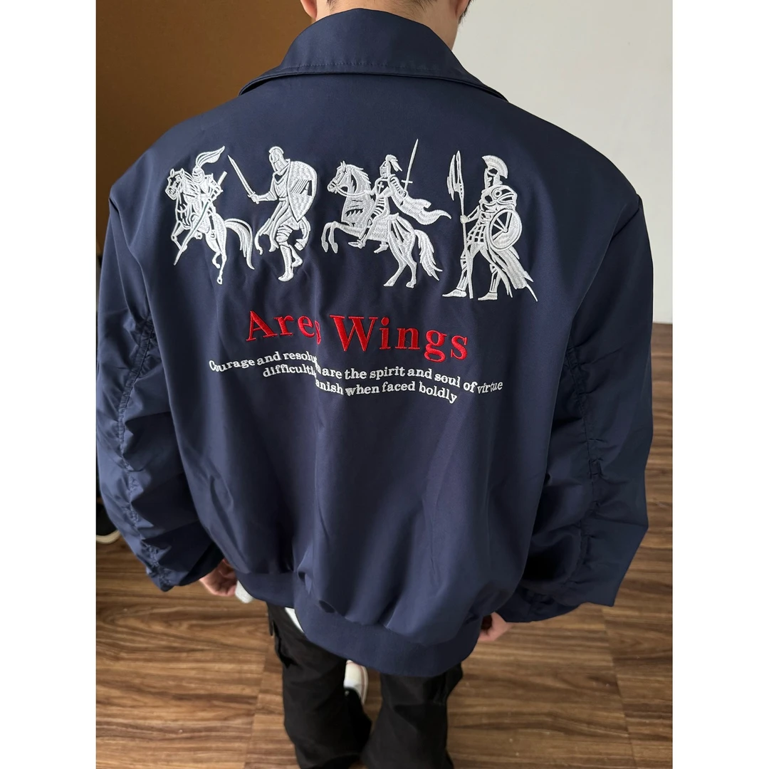 美式复古飞行夹克男女cleanfit短宽情侣休闲外套ins宽松百搭时尚