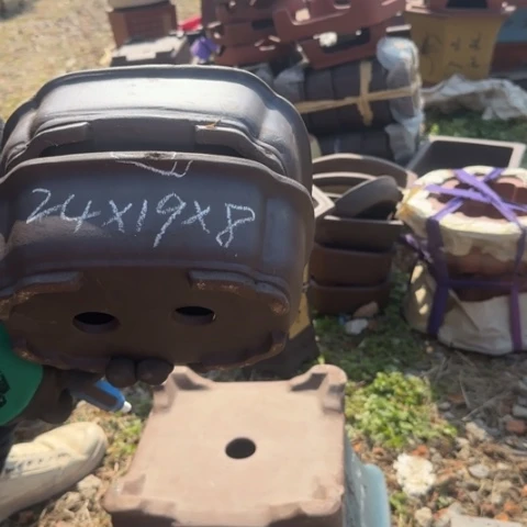 紫砂花盆紫砂花盆盆景盆栽瑕疵