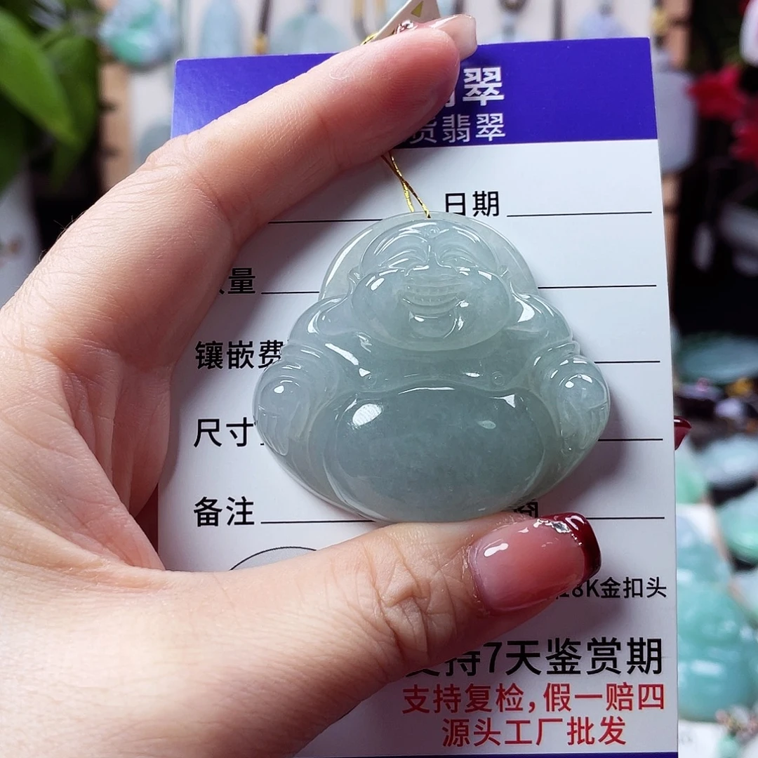 翡翠未镶嵌颈饰佛公16