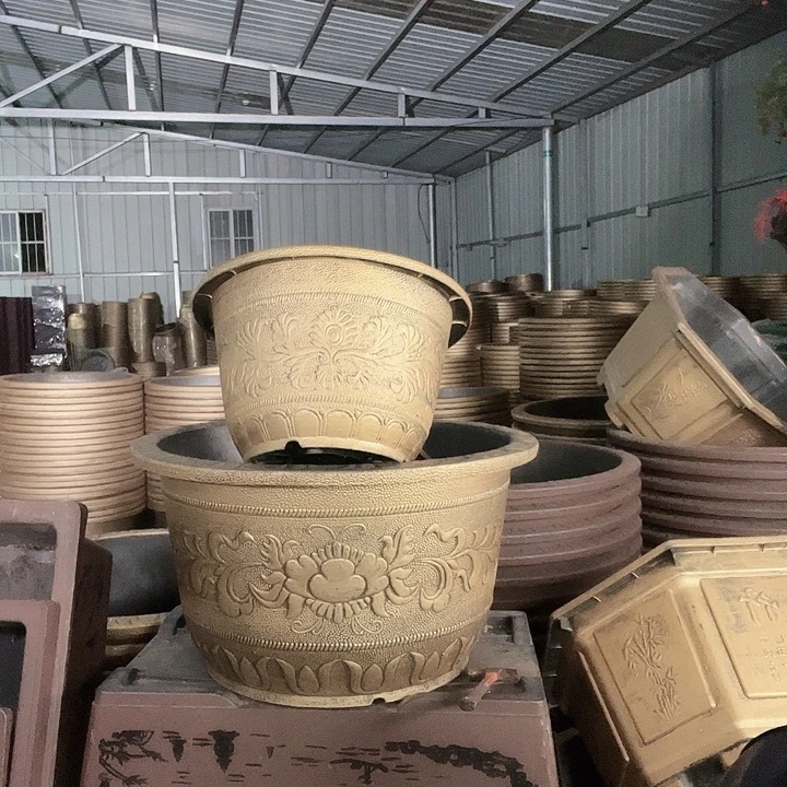 圆50盆两个有孔金色