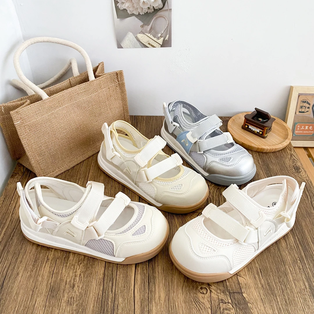 希玥 夏季镂空沙滩运动凉鞋女鞋夏季透气2025新款板鞋休闲小白鞋