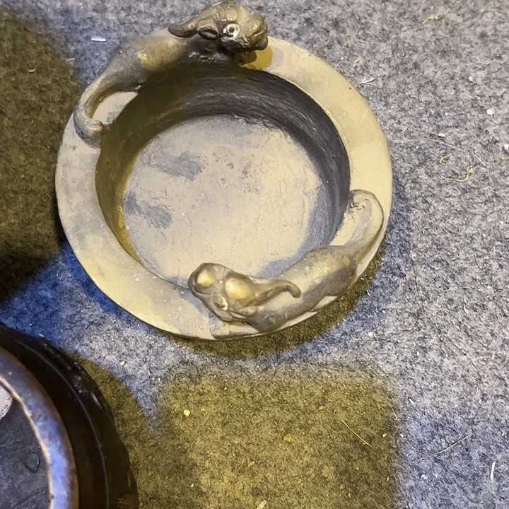 退***步黄铜摆件，文房工艺品摆件