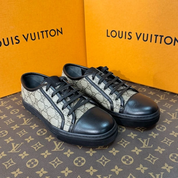 99新 GUCCI/古驰 多码/乌木老花休闲板鞋