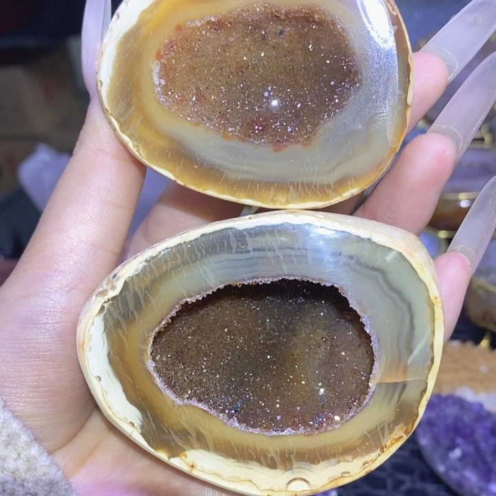 未镶嵌珠宝半成品紫晶彩晶盆