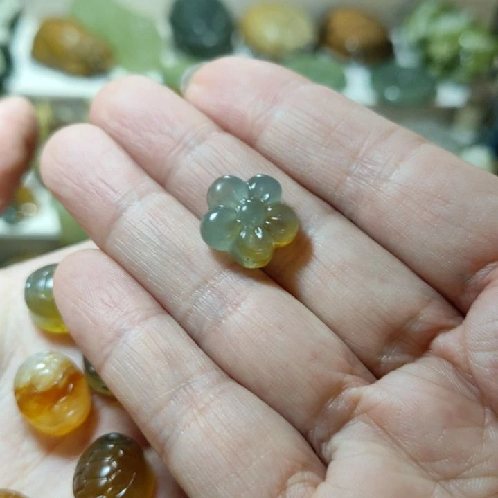 岫玉挂坠款式未镶嵌子*鱼