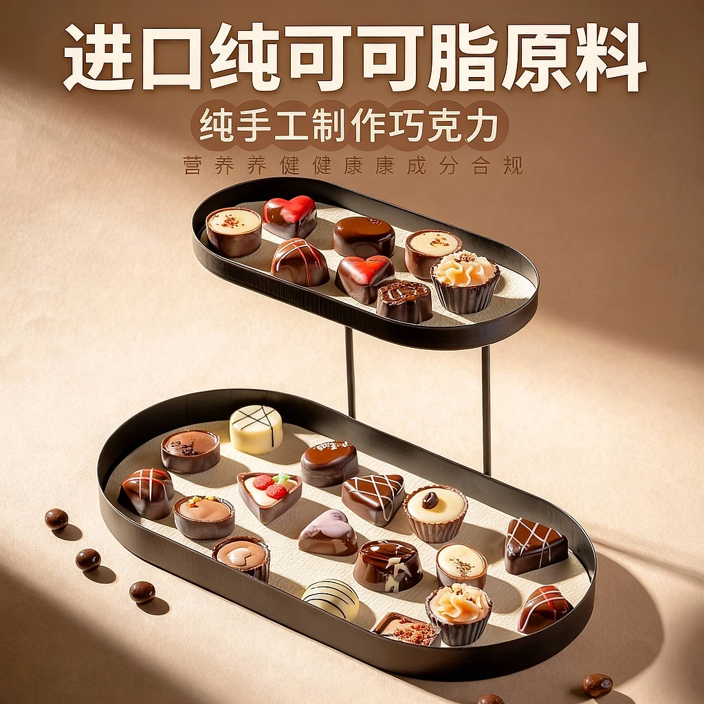 【巧克力条条-UU-小方】纯手工制作进口纯可可脂营养健康即食巧克力