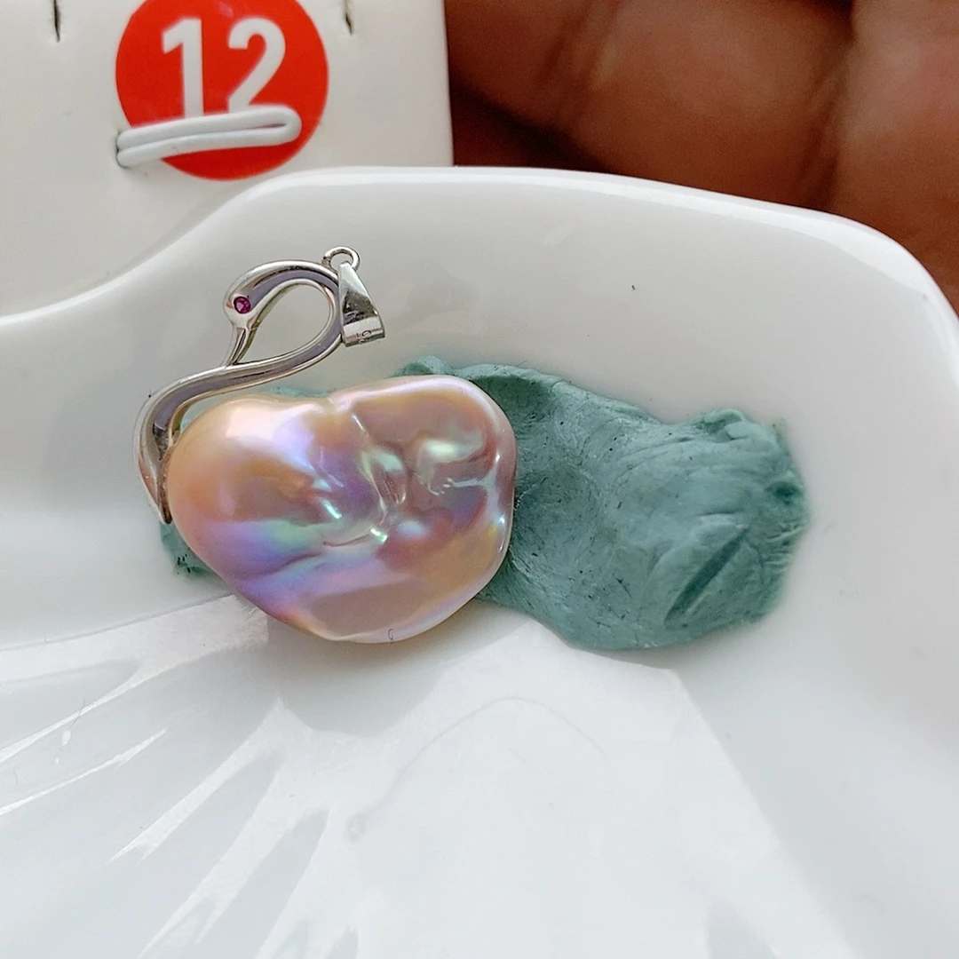 淡水珍珠颈饰银S925镶嵌