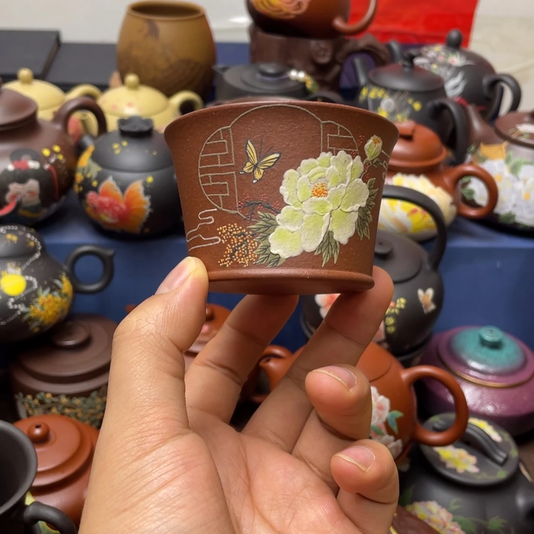 红泥茶杯紫砂主人杯100cc