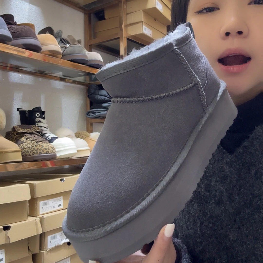 39码灰色雪地靴大棉